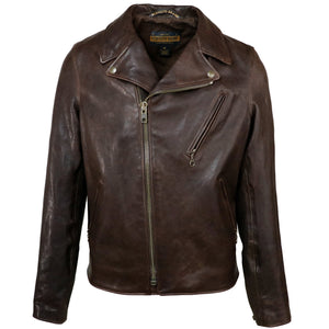 Schott P213 Men's Raven Lambskin Perfecto Jacket - Brown - Dudes Boutique