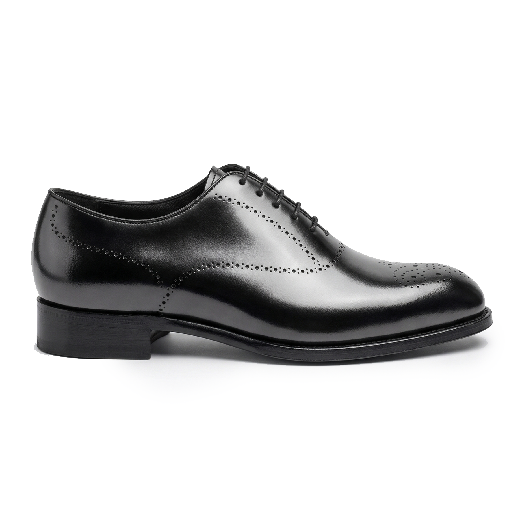 Carrucci Black Semi Brogue Cap Toe Oxford