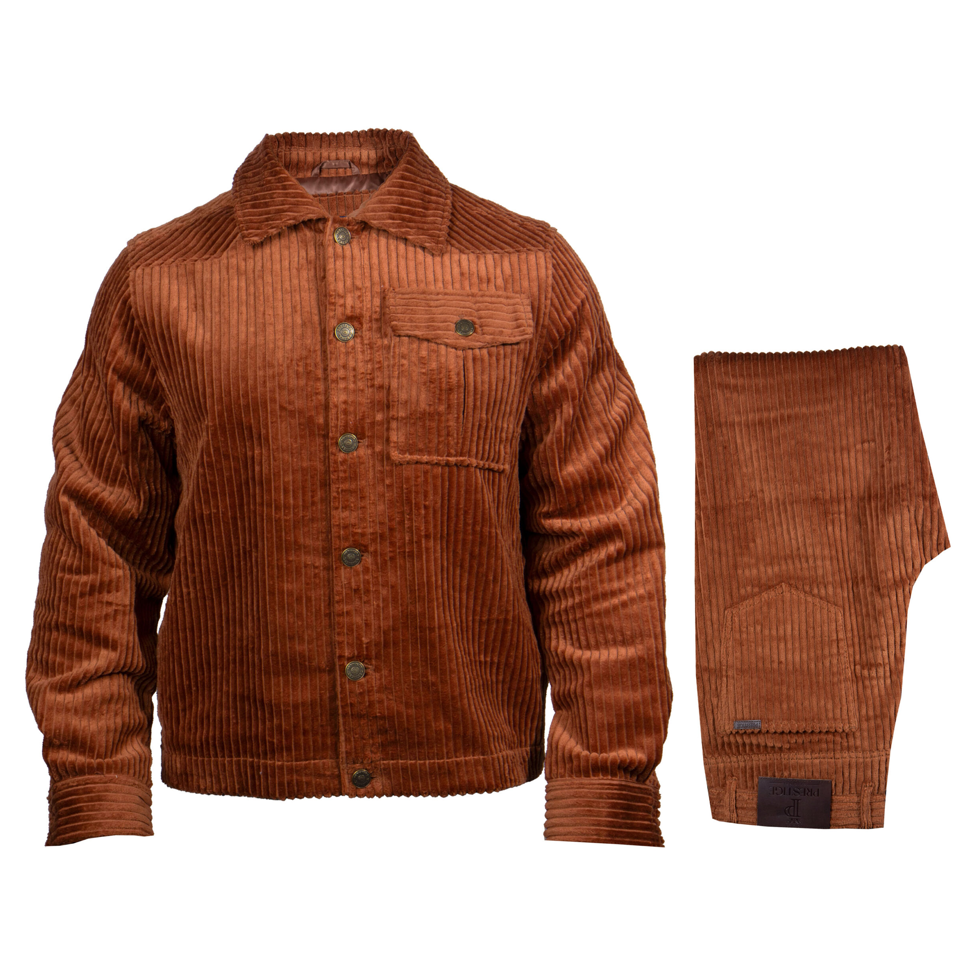 Prestige Camel Corduroy Jacket and Pants Set