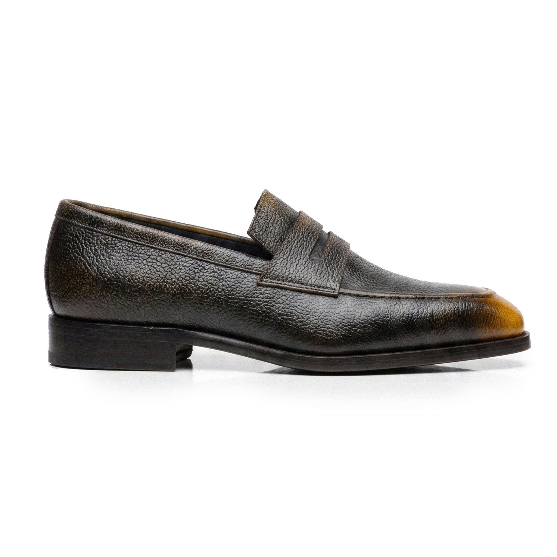 Carrucci Brown Apron Toe Penny Loafer