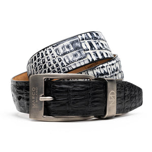 Marco Di Milano Caribe Belt Black / Newspaper - Dudes Boutique