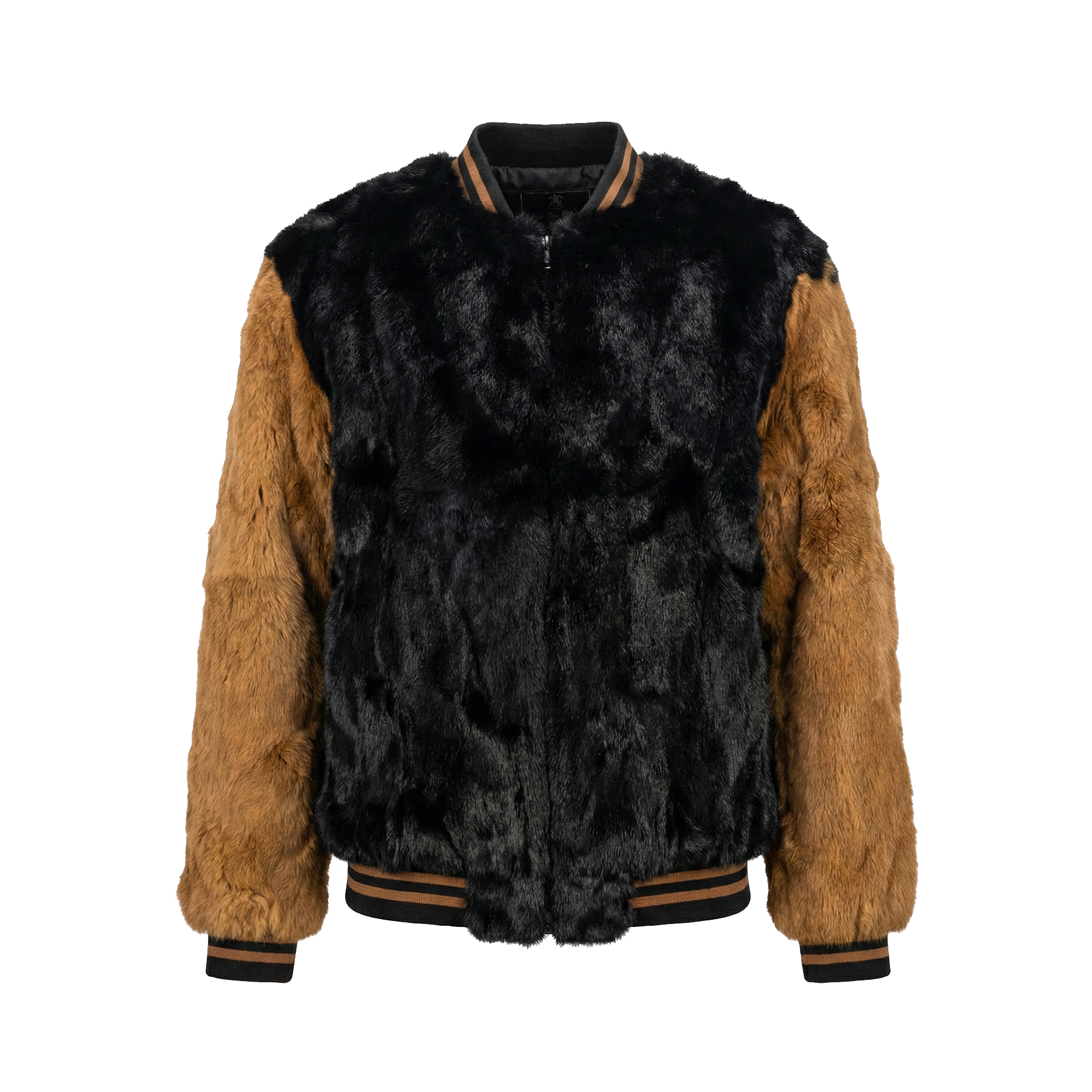 Kashani Men's Black / Whisky Rabbit Baseball Jacket