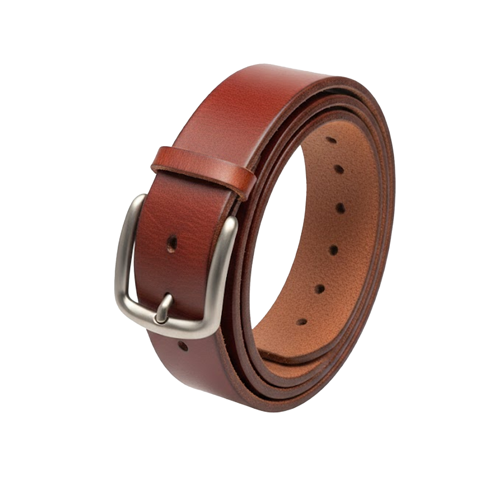 Kashani Cherry Brown Leather Belt