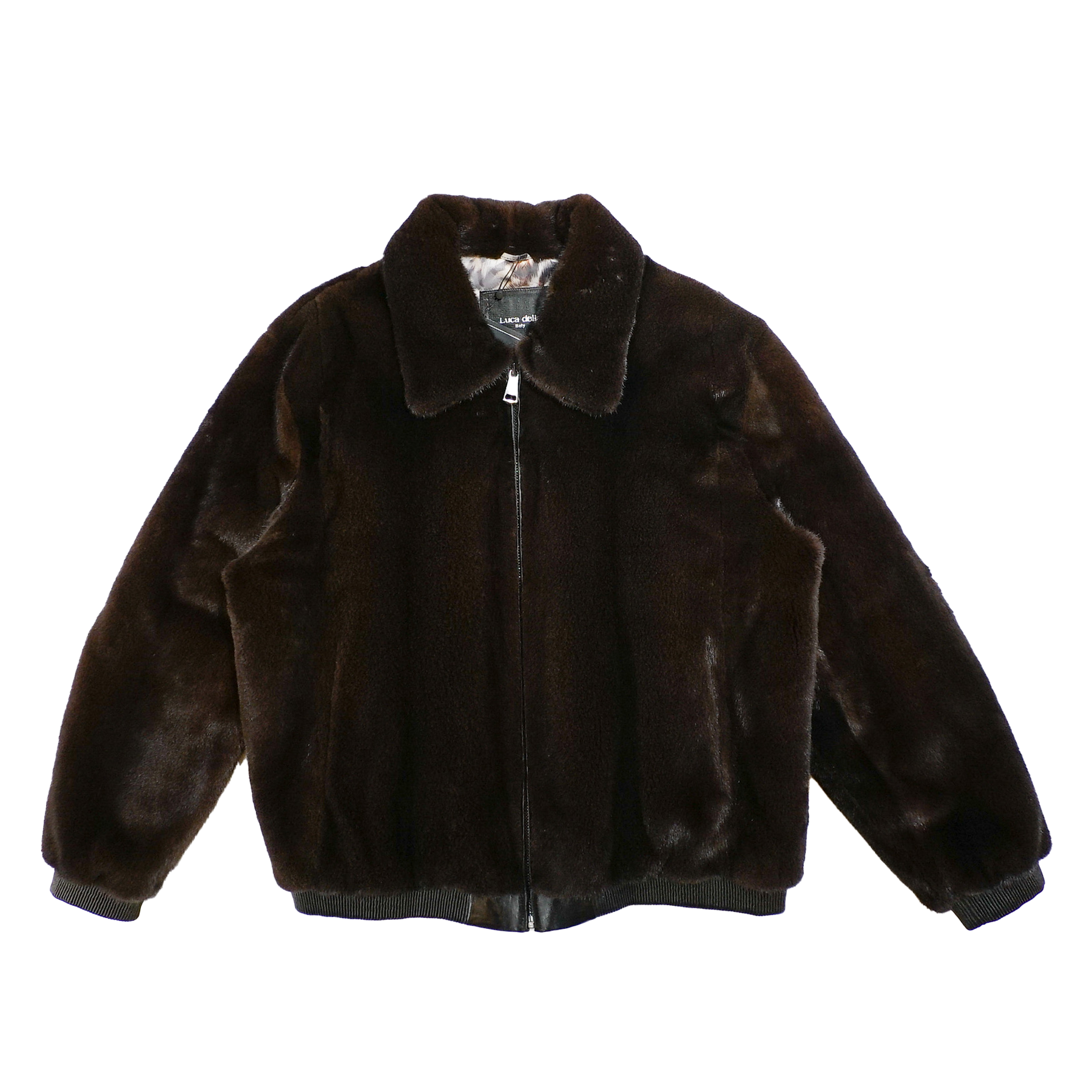 Kashani Brown Men's Full Mink Fur Bomber Jacket - Dudes Boutique