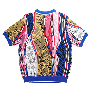 Prestige Men's Royal Blue Knit Zipper Polo Shirt - Dudes Boutique