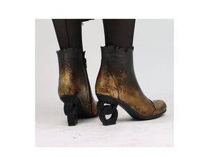 Papucei Women's Copper Leather Ankle Boots - Dudes Boutique