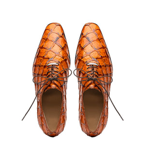 Marco Di Milano Olivieri Brandy Pirarucu Oxford Dress Shoes - Dudes Boutique