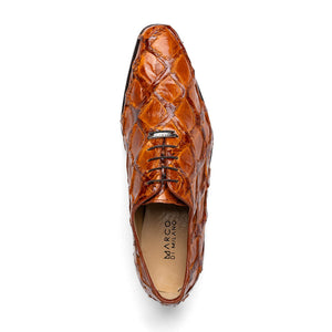 Marco Di Milano Olivieri Cognac Pirarucu Oxford Dress Shoes - Dudes Boutique