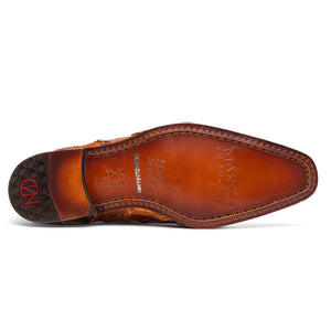Marco Di Milano Olivieri Cognac Pirarucu Oxford Dress Shoes - Dudes Boutique