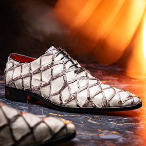 Marco Di Milano Olivieri Newspaper Pirarucu Oxford Dress Shoes - Dudes Boutique