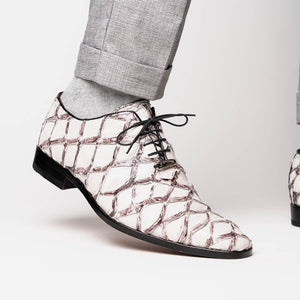 Marco Di Milano Olivieri Newspaper Pirarucu Oxford Dress Shoes - Dudes Boutique