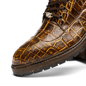 Marco Di Milano Potenza Mustard/Brown Alligator Boot - Dudes Boutique