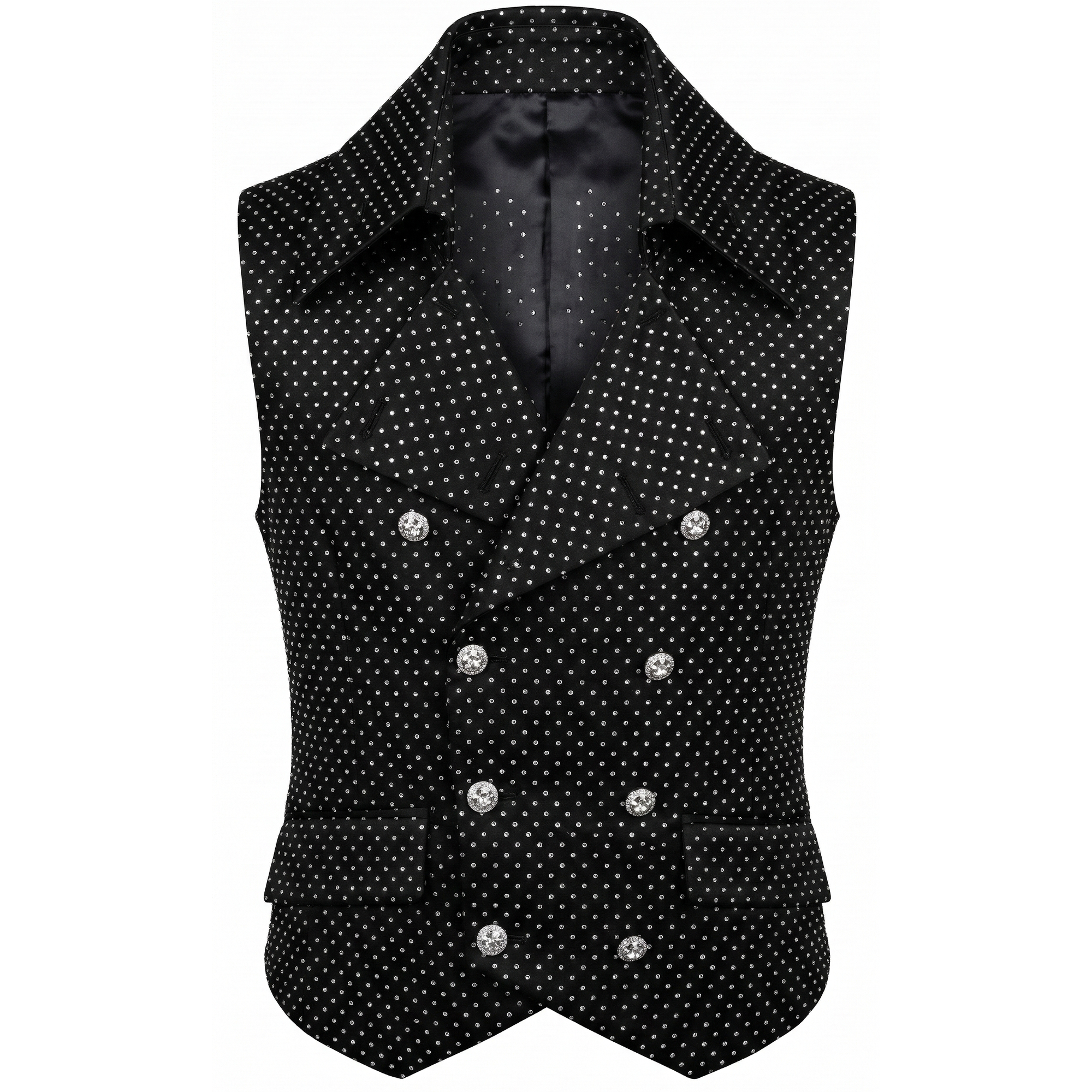 Angelino Crystal Obsidian Monarch Vest