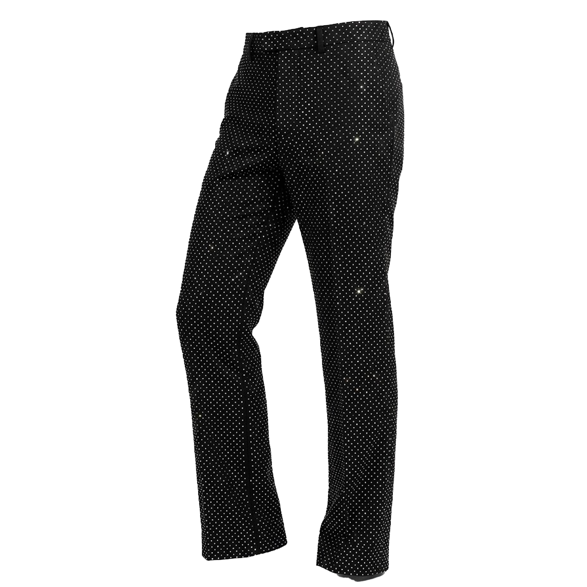 Angelino Black Crystal Obsidian Monarch Dress Pants