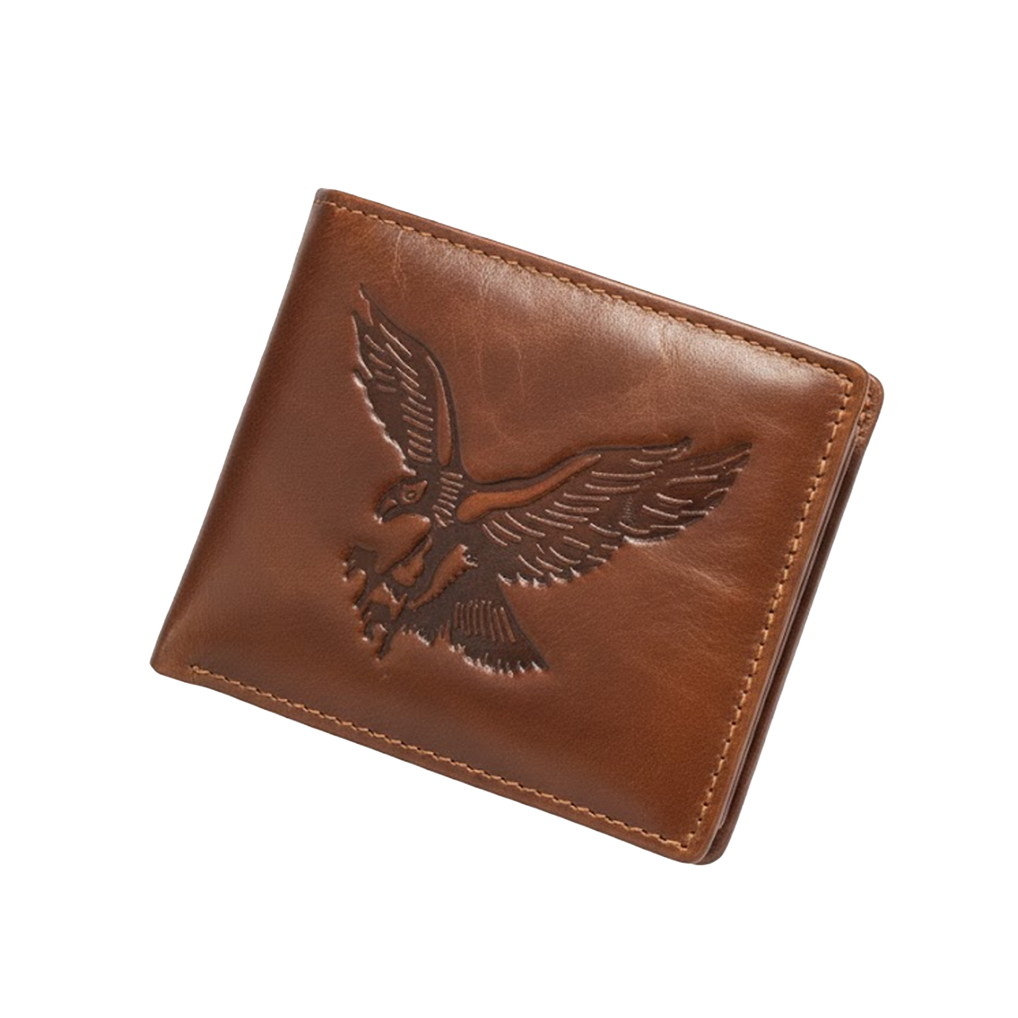 Kashani Brown Leather Eagle Wallet