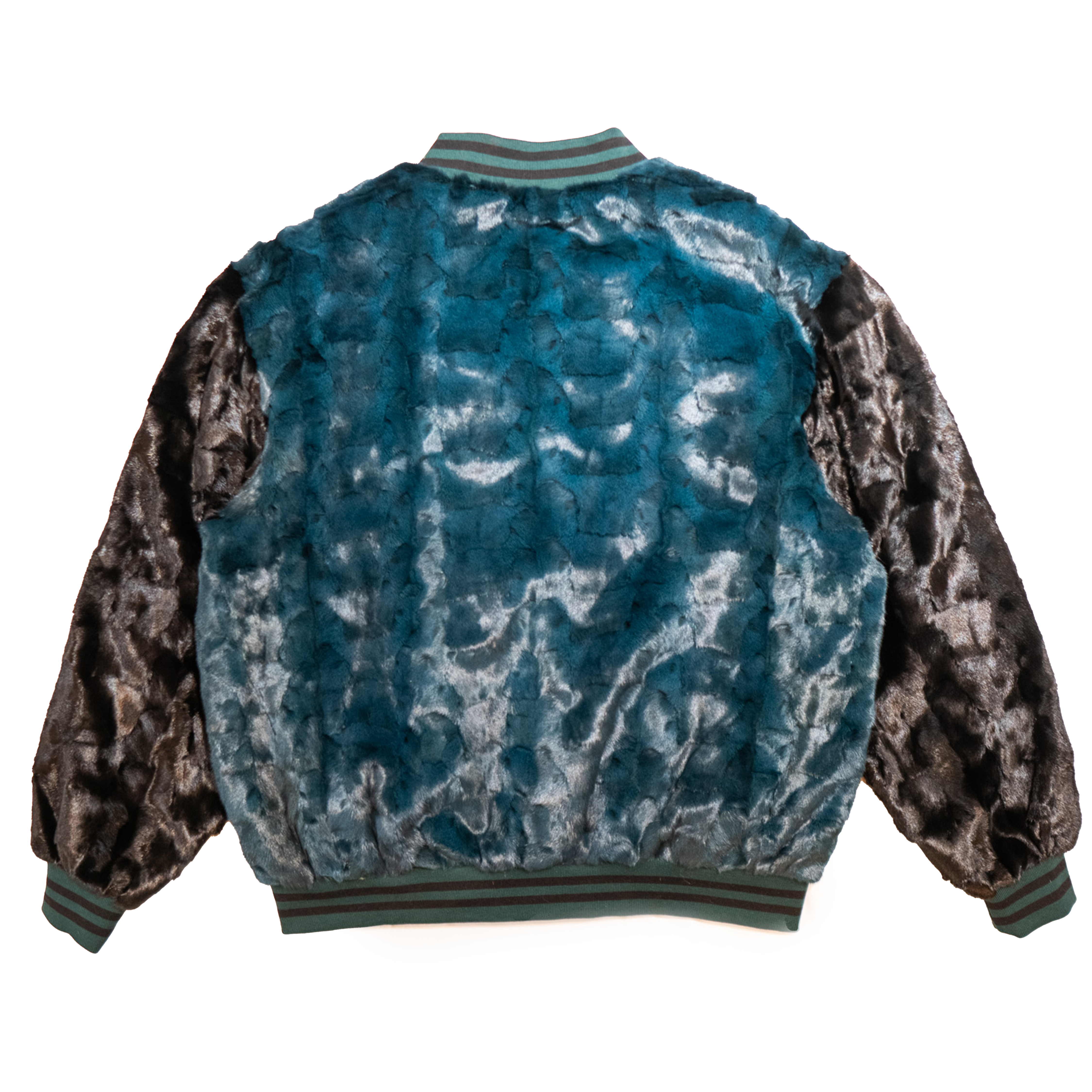 Kashani Eagles Diamond Cut Mink Bomber Jacket - Dudes Boutique