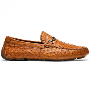 Marco Di Milano Bolonia Brandy Ostrich Quill Bit Loafers - Dudes Boutique