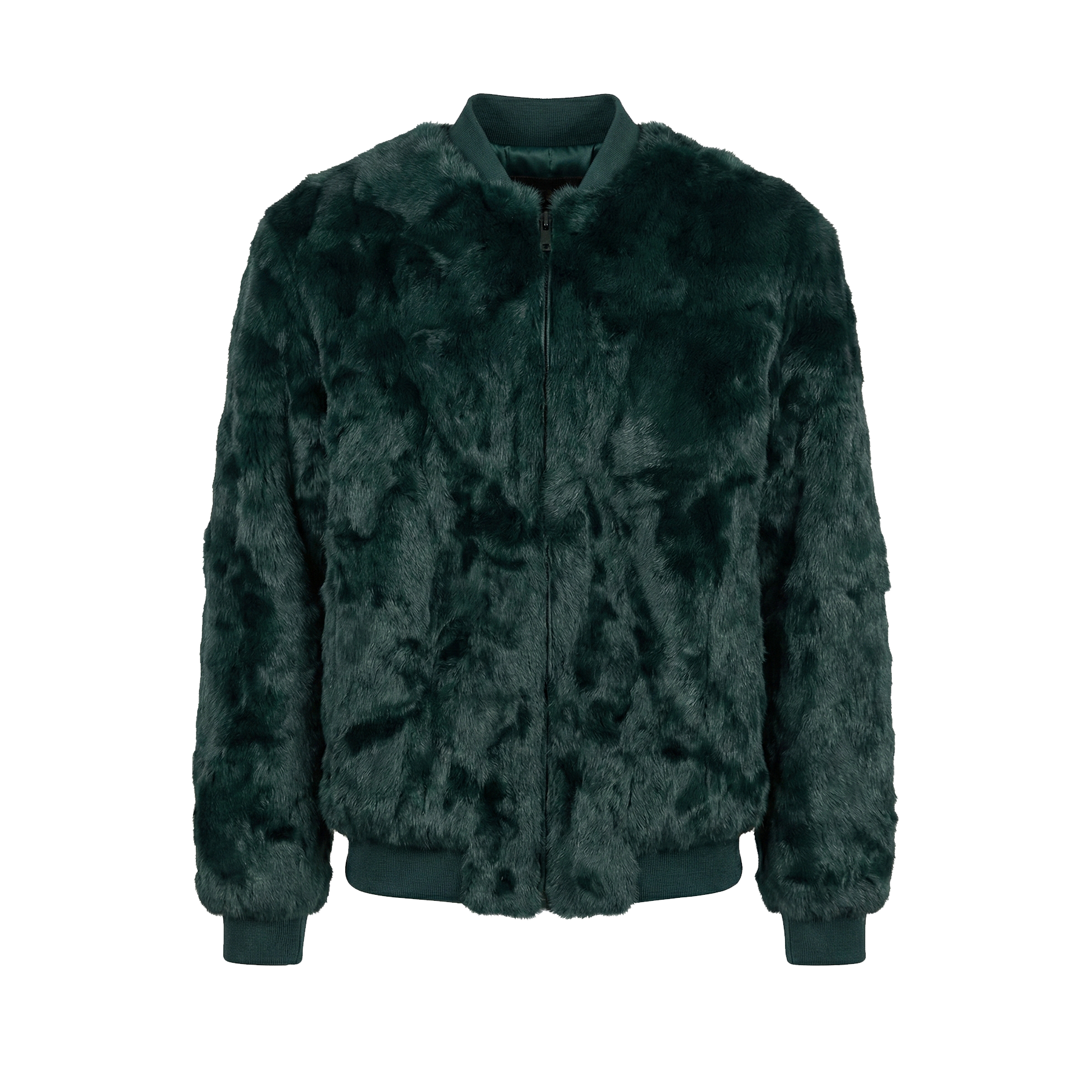 Kashani Men's Emerald Green Rabbit Baseball Jacket