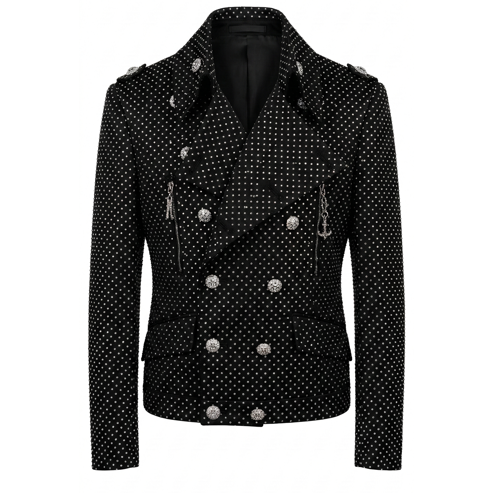 Angelino Crystal Obsidian Monarch Jacket