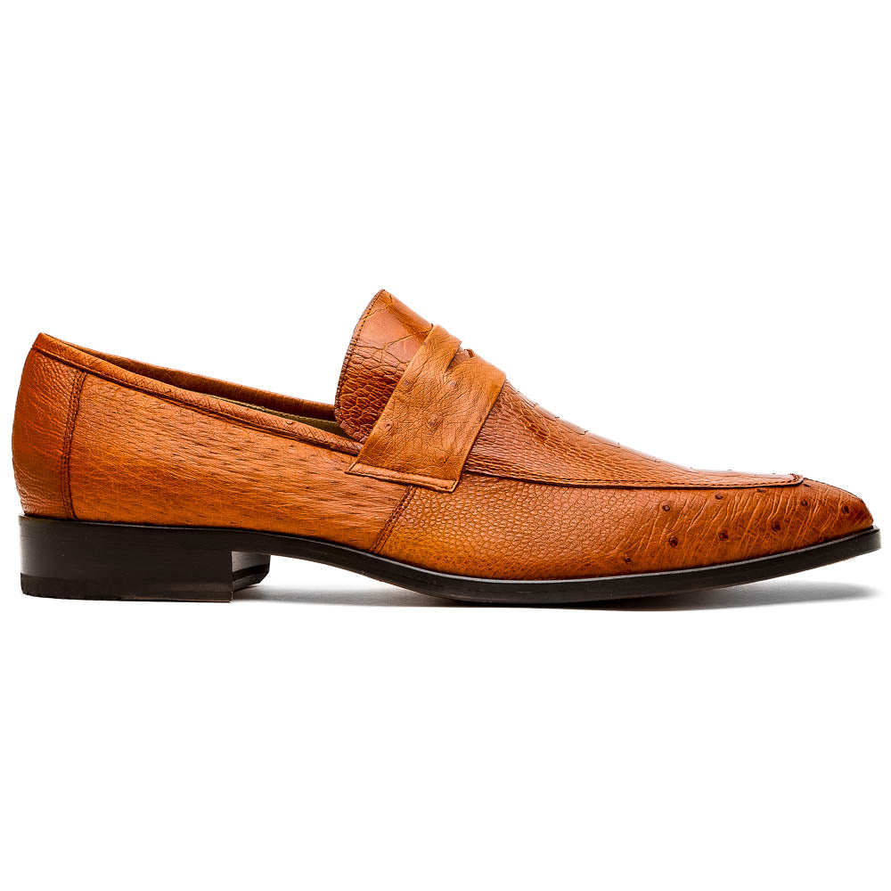 Marco Di Milano Fangio Cognac Ostrich Leg Dress Shoes - Dudes Boutique
