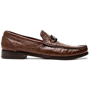 Marco Di Milano Ferrioni Kango Tabac Ostrich Bit Loafers - Dudes Boutique
