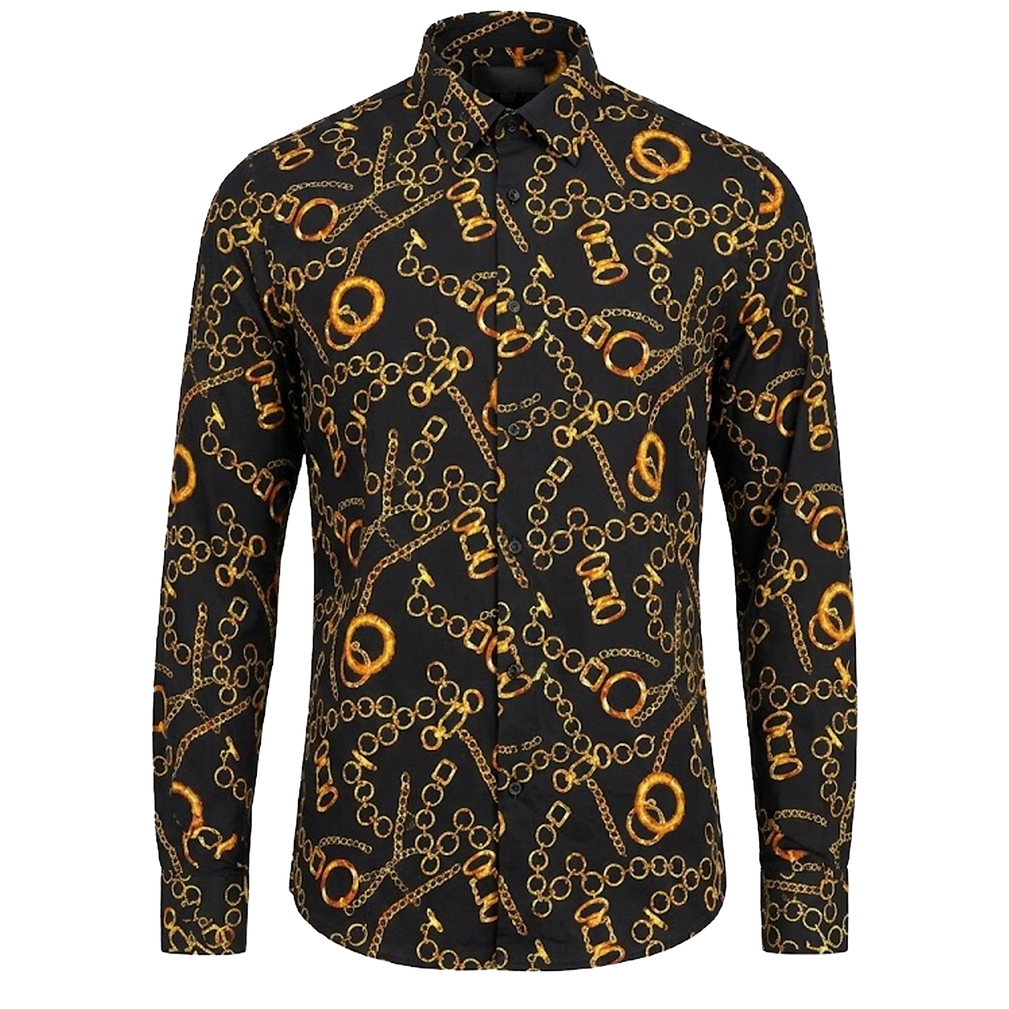 Inserch Fire Chain Button Up Shirt