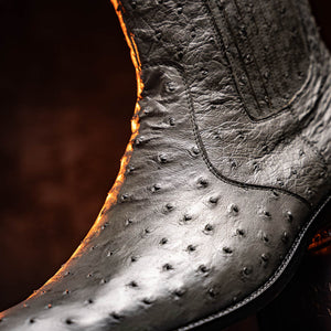 Marco Di Milano Giorgio Serpentine Grey Ostrich Quill Dress Boots - Dudes Boutique