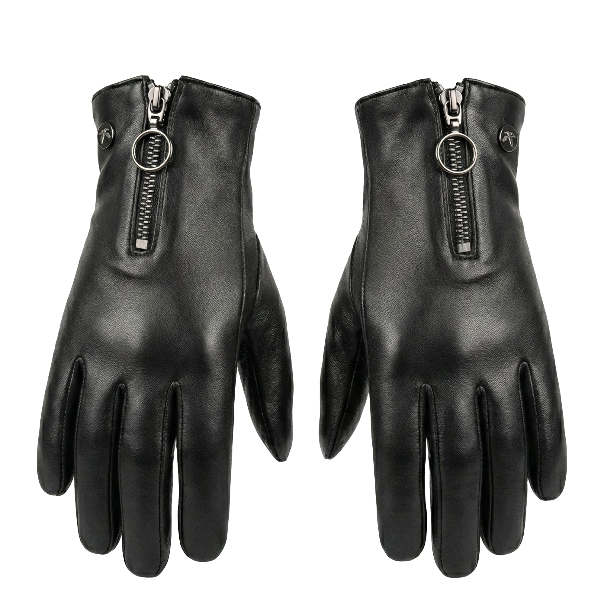 Kashani Black Lambskin Leather Gloves