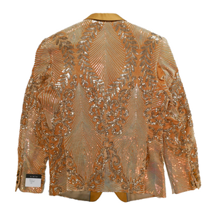 Cielo Gold Embellished Sequin Blazer - Dudes Boutique