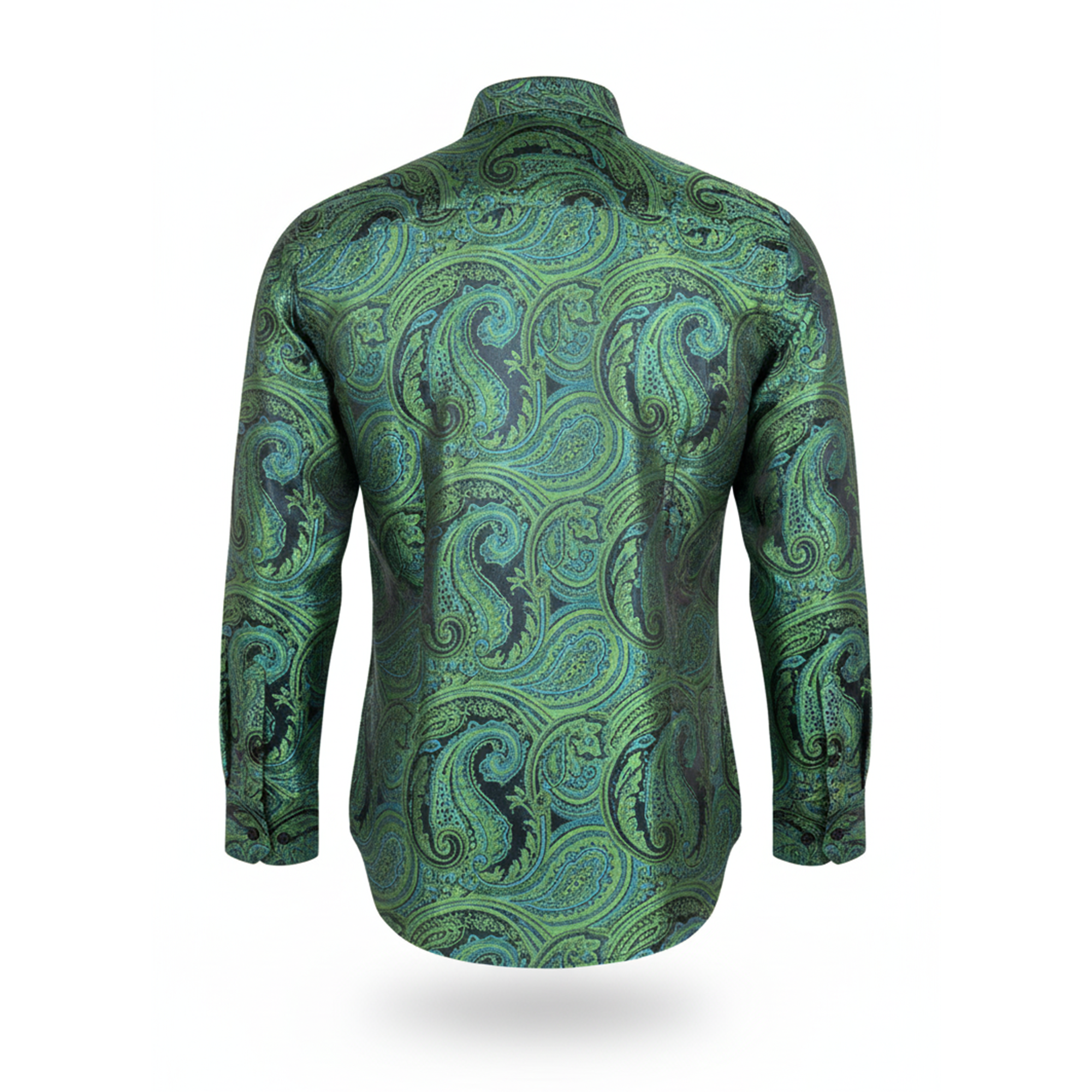 Leoni Green Paisley Button Up Shirt