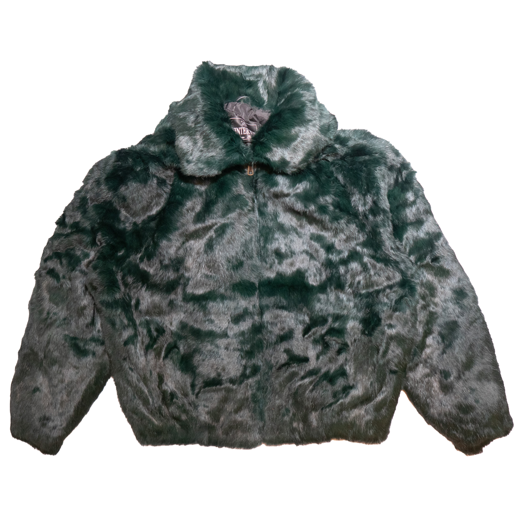 Kashani Men's Olive Green Rabbit Fur Hooded Bomber Jacket - Dudes Boutique