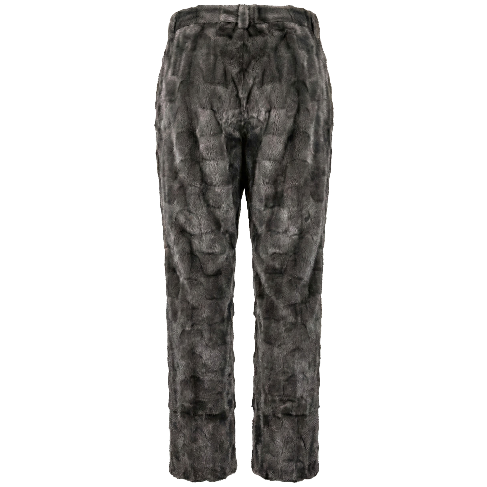 Kashani Men's Gray Diamond Cut Mink Fur Pants