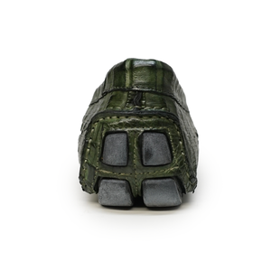 Calzoleria Toscana All-Over Green Crocodile Belly Loafers - Dudes Boutique