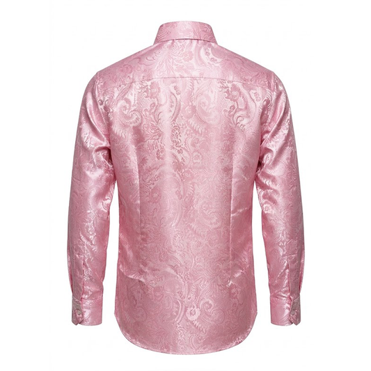 Leoni 469 Pink Paisley Button Up Shirt