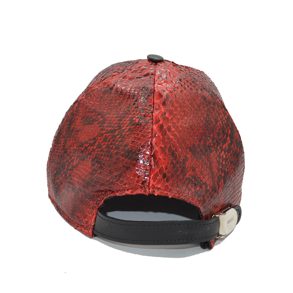 Mauri Red Python Base Ball Hat - Dudes Boutique