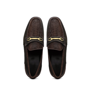 Marco Di Milano Hugo Brown Sueded Ostrich Leg Bit Loafers - Dudes Boutique
