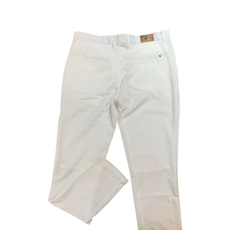 Lanzzino White LUX Grid Pants - Dudes Boutique