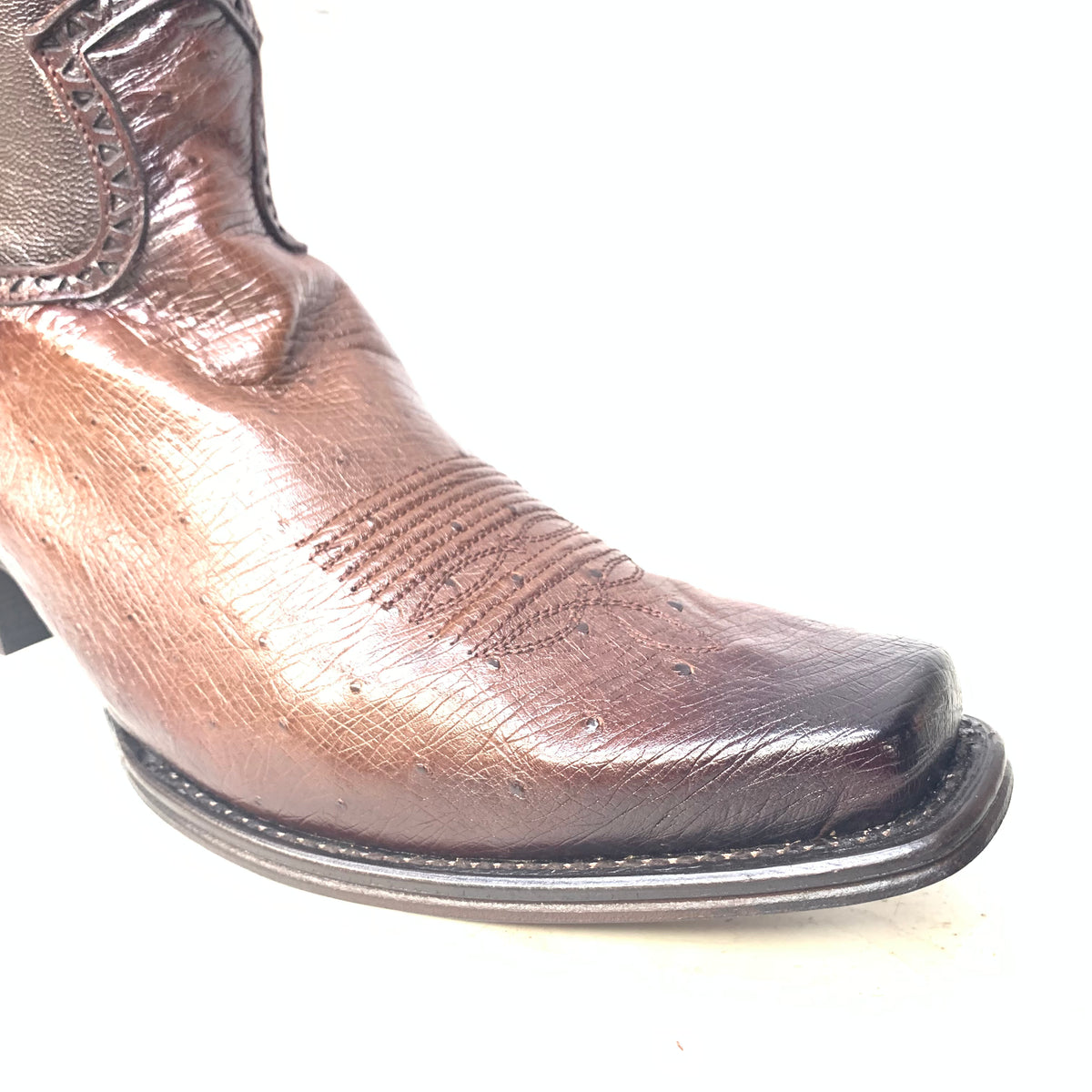 Los Altos Boots Brown Ostrich Quill Cowboy Boots - Dudes Boutique