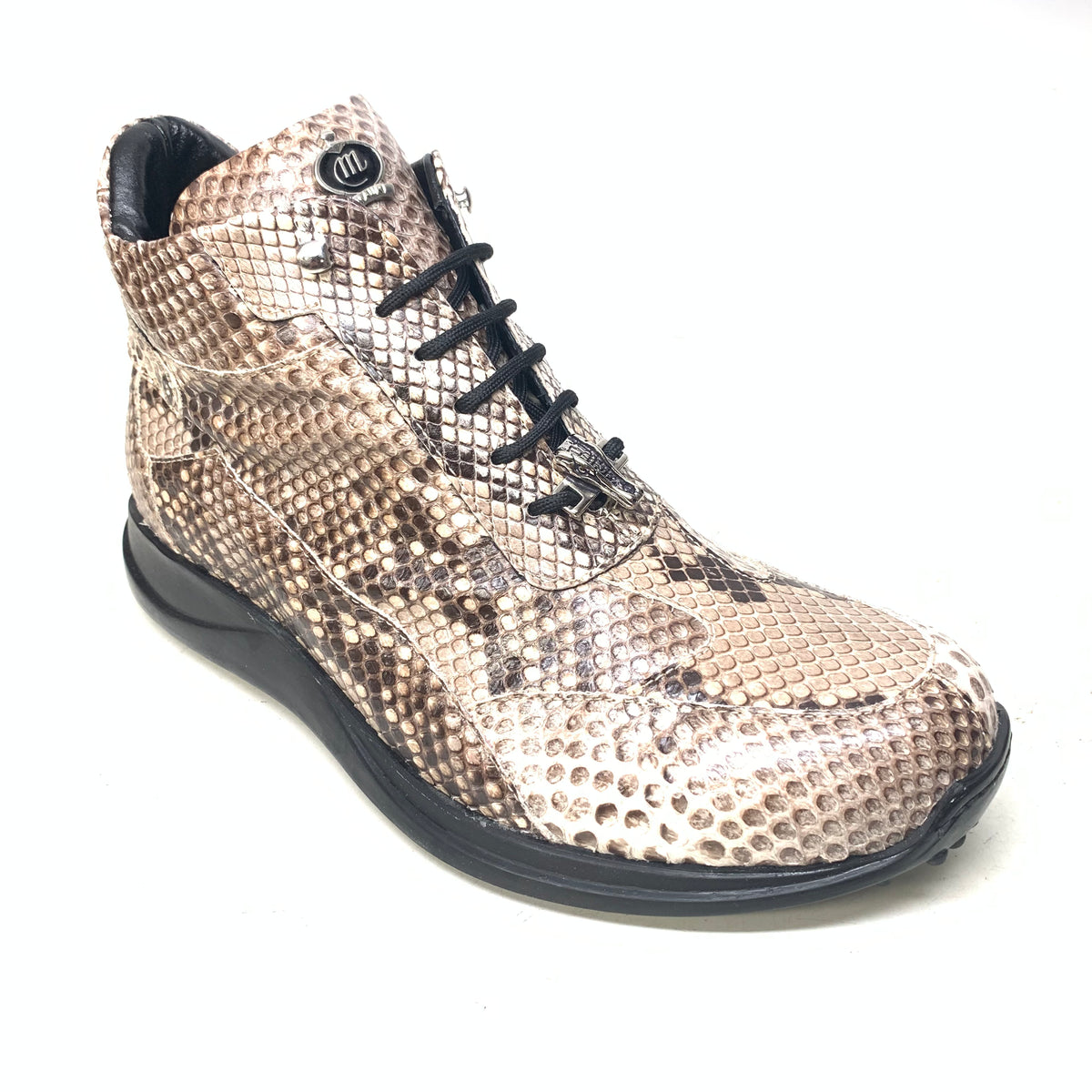 Mauri 8567 Natural Python Hightop Sneakers - Dudes Boutique
