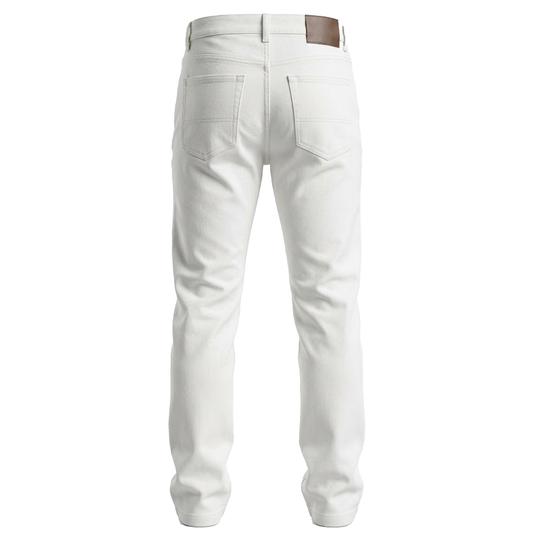 SBO White Snap Hem Denim Jeans