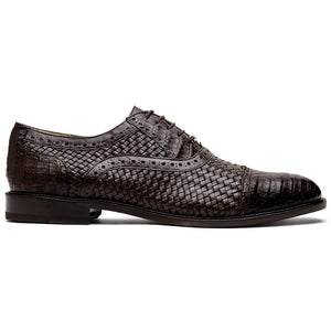 Marco Di Milano John Brown Woven Leather & Crocodile Dress Shoes - Dudes Boutique