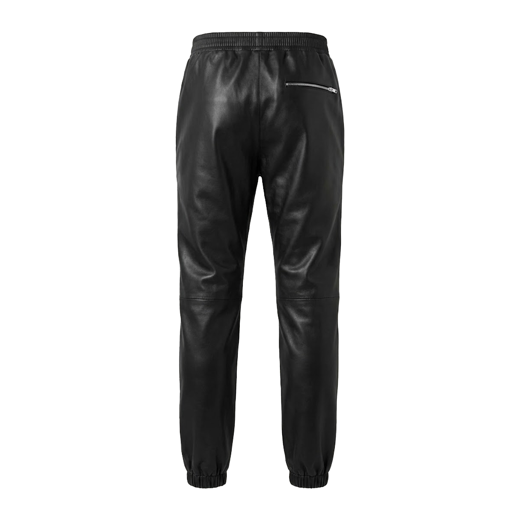Kashani Men's All Black Lambskin Cargo Joggers