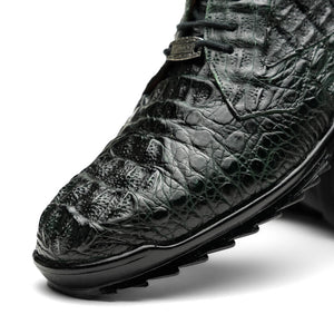 Marco Di Milano Kratos Green Caiman Crocodile Sneakers - Dudes Boutique