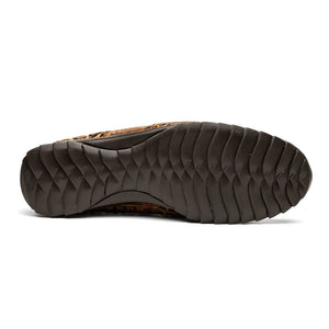 Marco Di Milano Kratos Orix Rustic Caiman Crocodile Sneakers - Dudes Boutique