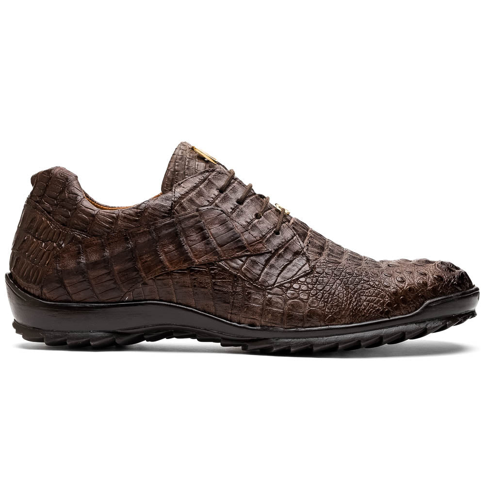 Marco Di Milano Kratos Brown Caiman Crocodile Sneakers - Dudes Boutique