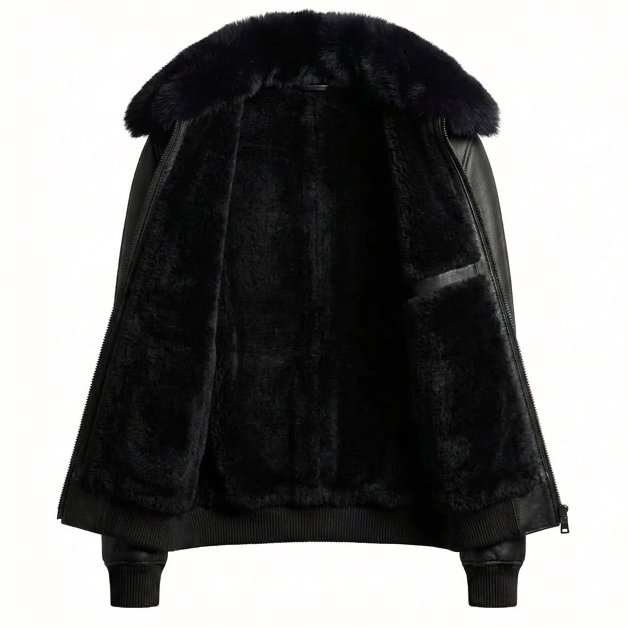21495 Men's Black Shearling
