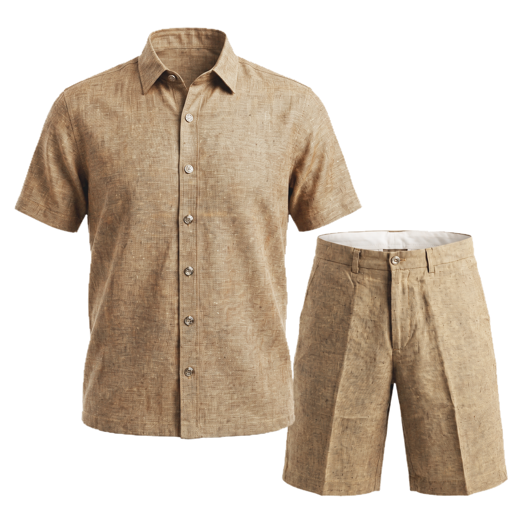 Prestige LUX-425 Khaki Lace Linen Shirt
