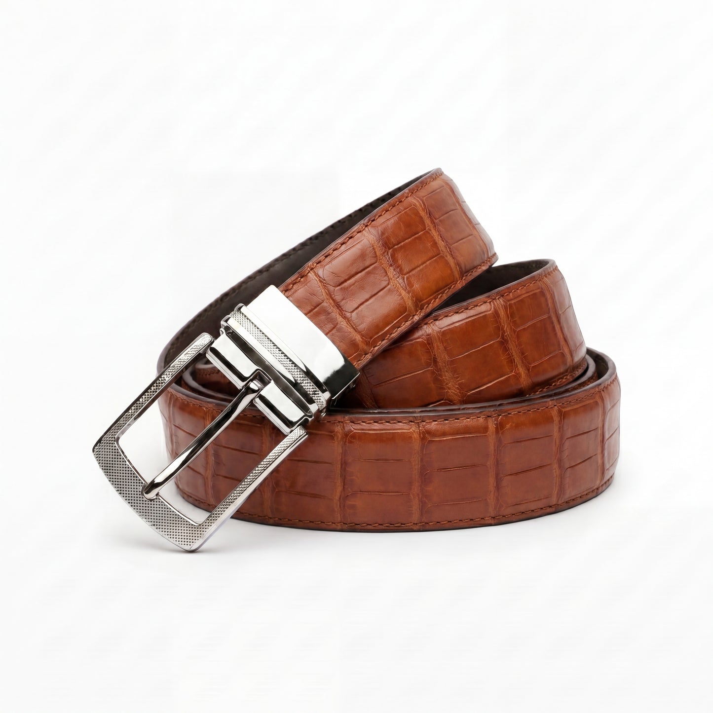 Kashani Cognac Alligator Belt