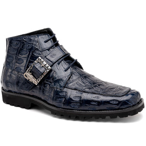 Mauri 3238/1 Baby Croc Boots Wonder Blue - Dudes Boutique