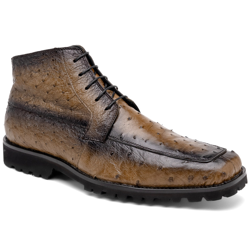 Mauri 3238 Angel Ostrich Boots Olive Dirty/ Black - Dudes Boutique